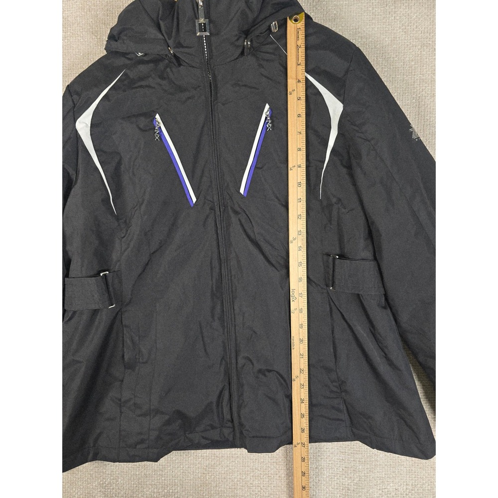 Zeroxposur Women's Xl 3-In-1 Systems Jacket Black Blue Plaid Ski Winter Coat View 4